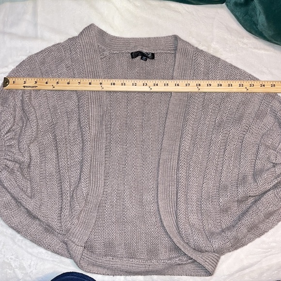 Metropark Light Gray Ribbed Open-Front Cardigan - Picture 4 of 7